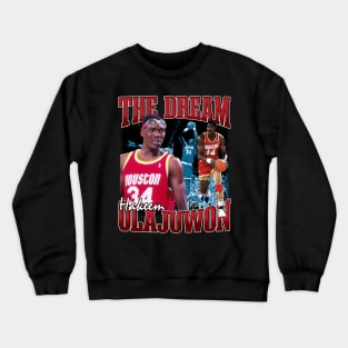 Hakeem Olajuwon The Dream Basketball Legend Signature Vintage Retro 80s 90s Bootleg Rap Style Crewneck Sweatshirt